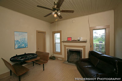 Living room in the Wil Rehm Pasture camp house. Experience world-famous South Texas bowhunting at its best- at prices you can afford. South Texas biggest and oldest bowhunt-only ranch- Brushy Hill Ranch. 