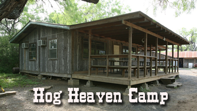 Hog Heaven Camp House from the outside. Brushy Hill Ranch offers Texas' BEST trophy Whitetail hunting at some of the LOWEST, and most AFFORDABLE, prices! Book your next Trophy Whitetail Deer hunt with Brushy Hill Trophy Bowhunting!